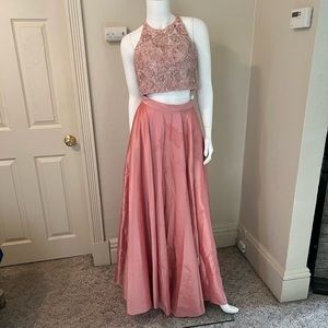 Sherri Hill Pink Two Piece Formal Dress